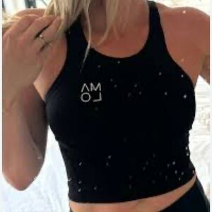 MA LO Republic‎ Black Sports Bra Size XL